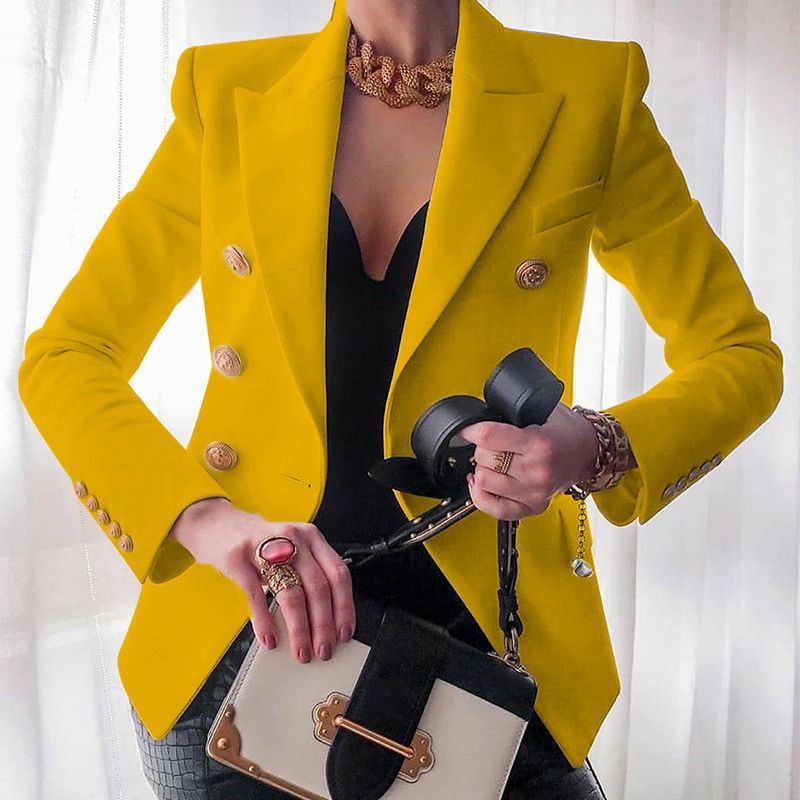 Solid Color Casual Suit Short Jacket - M Chic Boutique