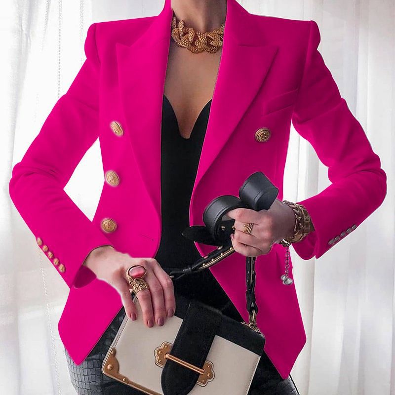 Solid Color Casual Suit Short Jacket - M Chic Boutique
