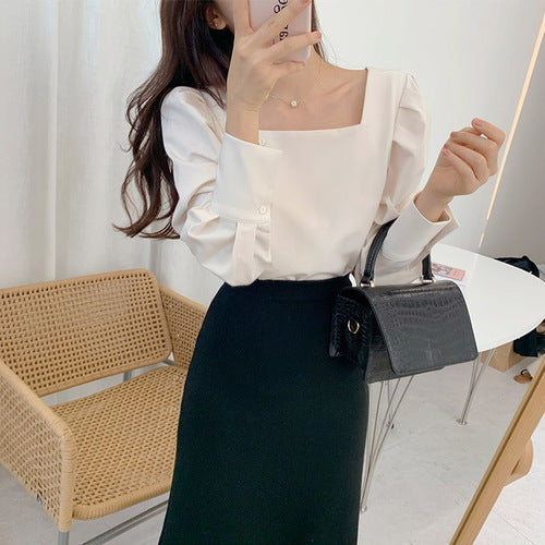 Square Collar Elegant Blouse