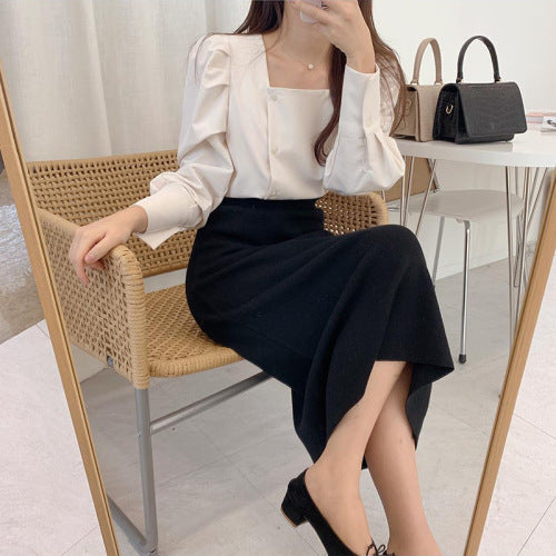 Square Collar Elegant Blouse