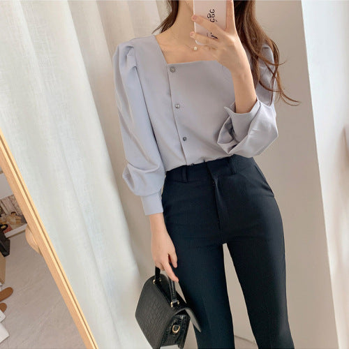 Square Collar Elegant Blouse