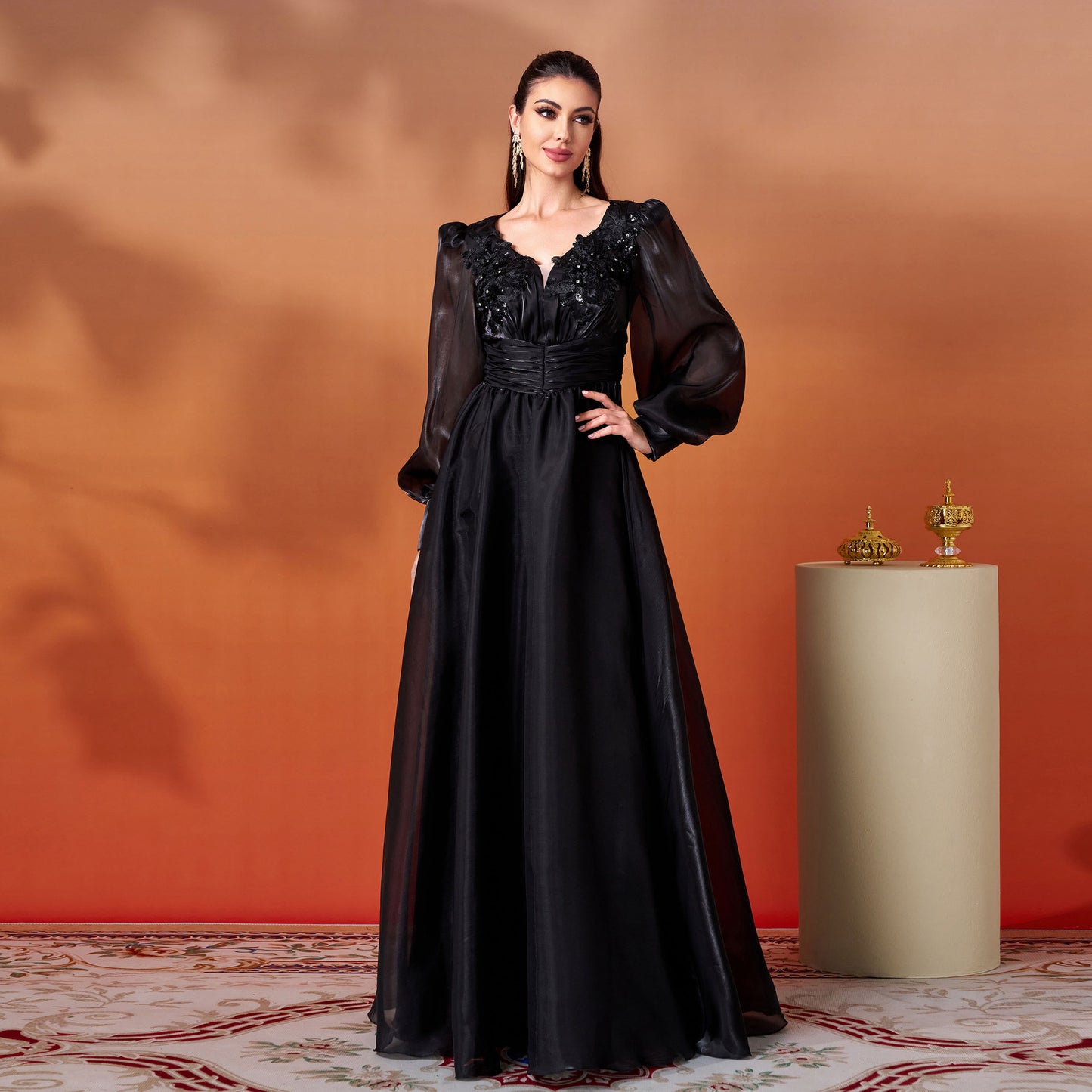 Long Sleeve Elegant Lace Dress