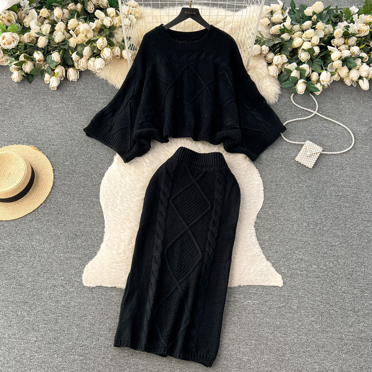 Lazy Style Knit Two-piece Set
