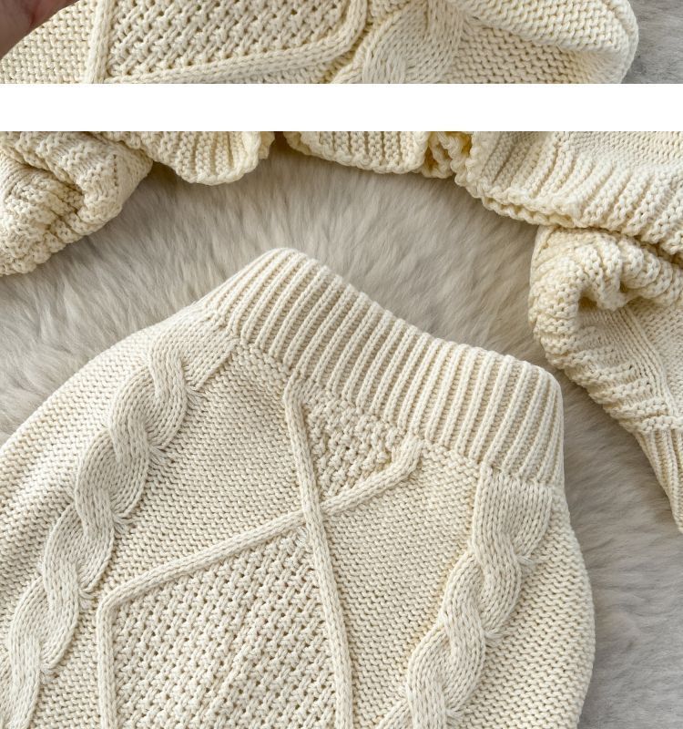 Lazy Style Knit Two-piece Set