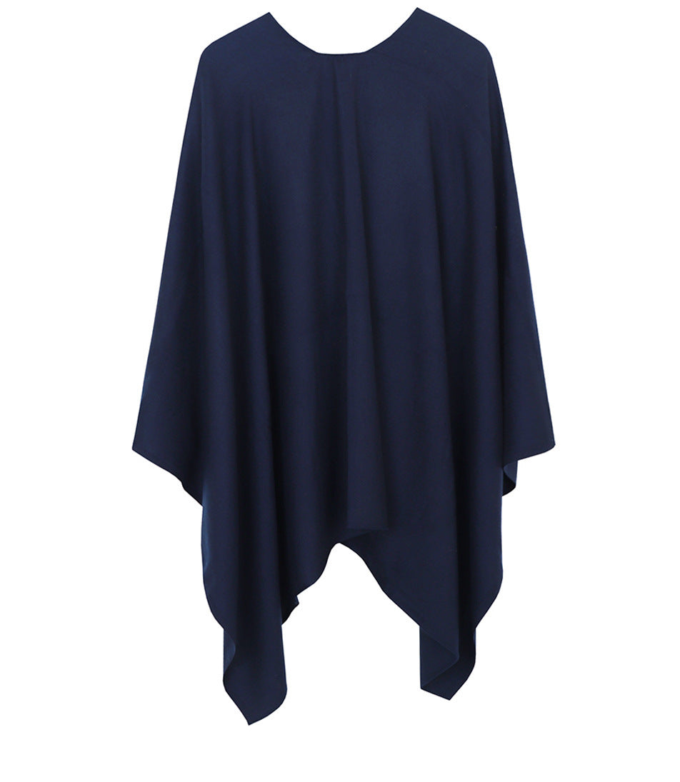 Solid Cashmere cloak shawl