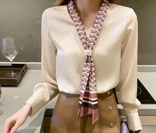 Long Sleeve Chiffon Shirt