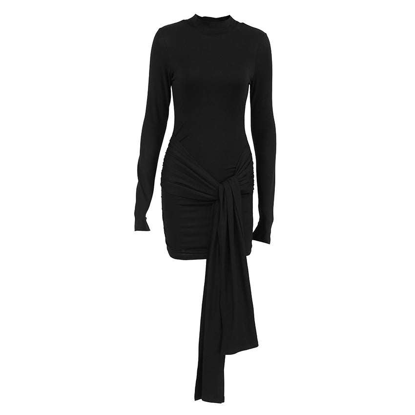 Lace-up Asymmetrical Bodycon Dress - M Chic Boutique