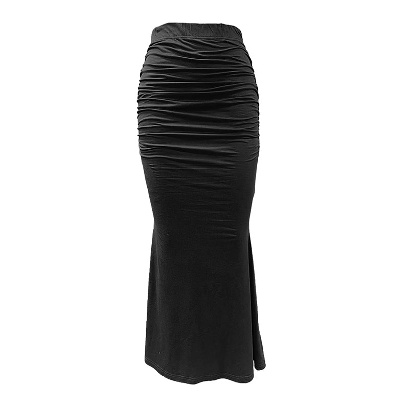 M Chic Boutique mermaid pencil skirt in a vibrant color, featuring a fitted silhouette and flared hem design.
