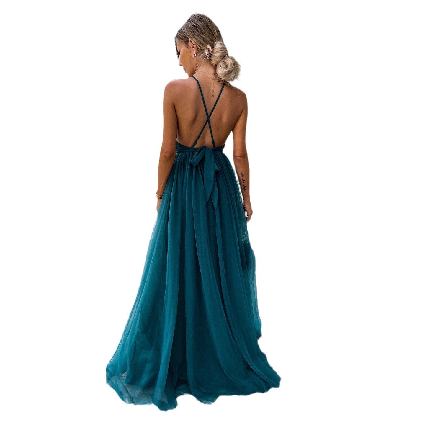 Sleeveless V-neck Dress