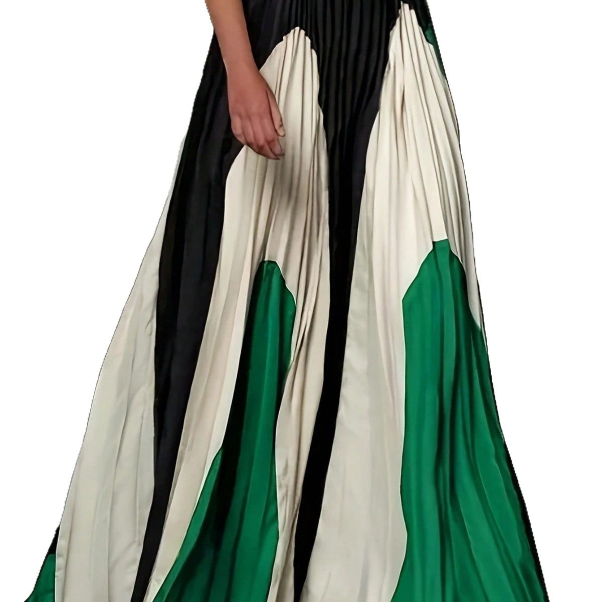 Patchwork high waist skirt by M Chic Boutique featuring a colorful, layered design and flowing silhouette.