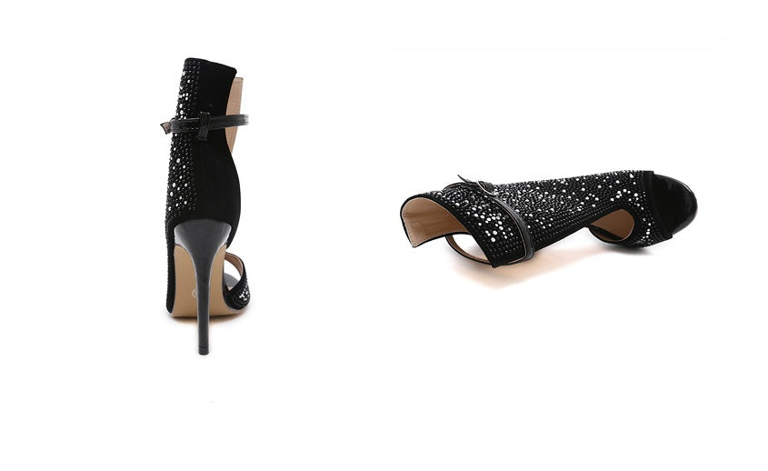 Cutout slim super high heel