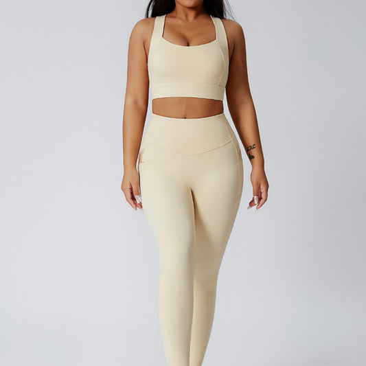 M Chic Boutique skinny gym exercise suit in black, fitted activewear with sleek design, ideal for workouts and fitness training.