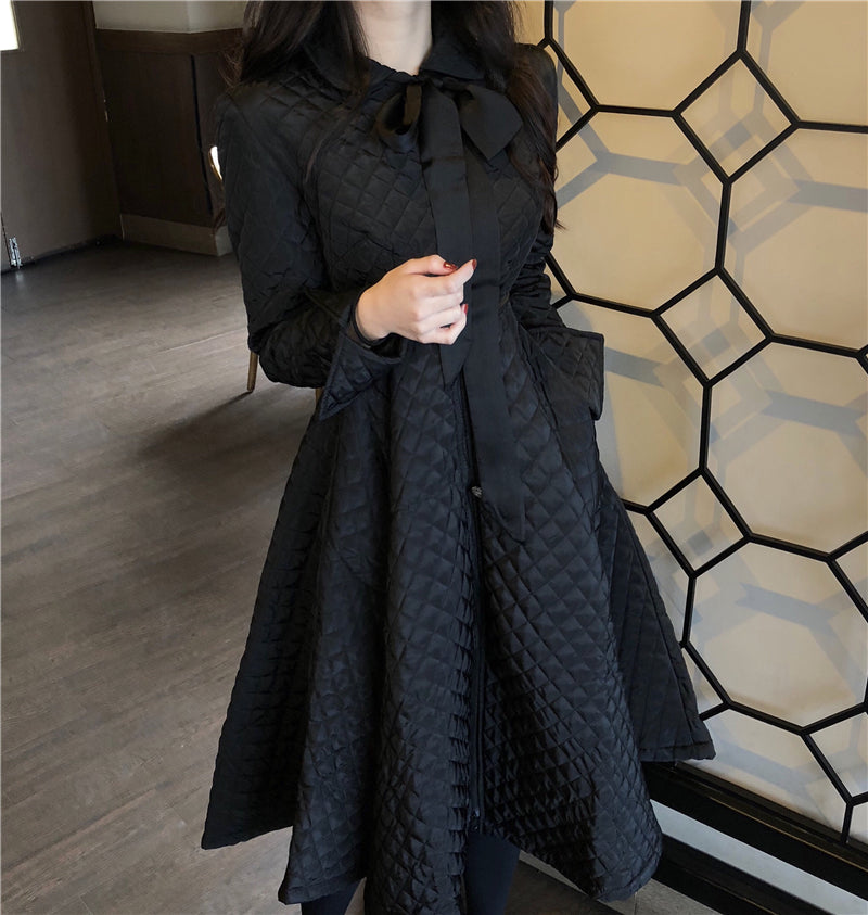 Long-sleeved cotton coat in beige from M Chic Boutique, featuring a classic design and stylish silhouette.
