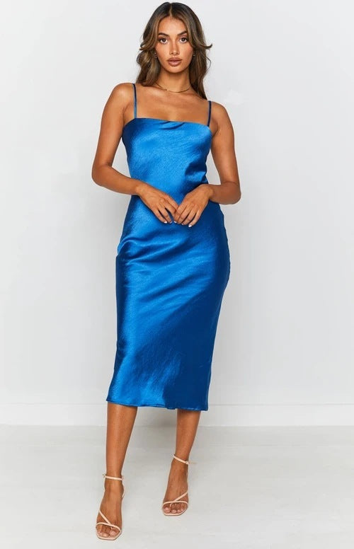 Socialite Style Slim-fit Sexy Back Lace-up Dress
