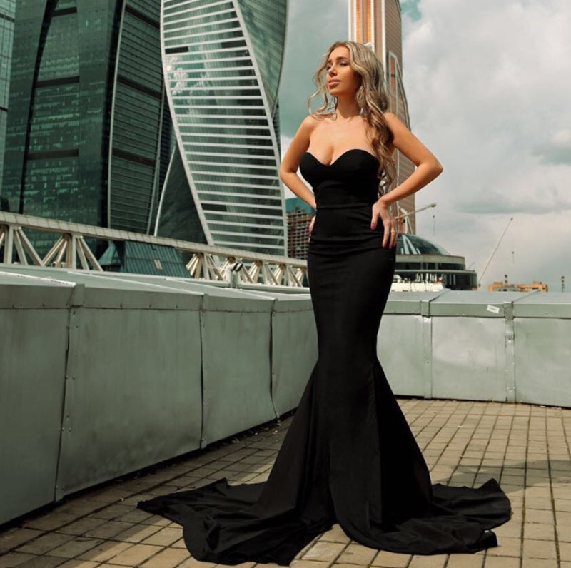 Long Evening Off-the-shoulder Elegant Dress