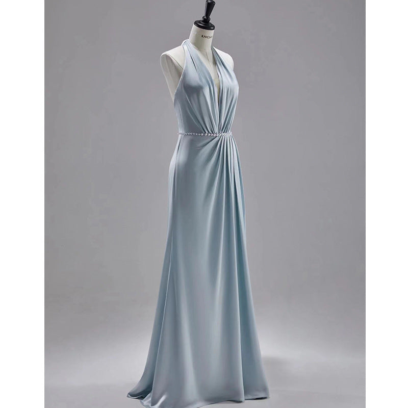 Solid Blue Halter