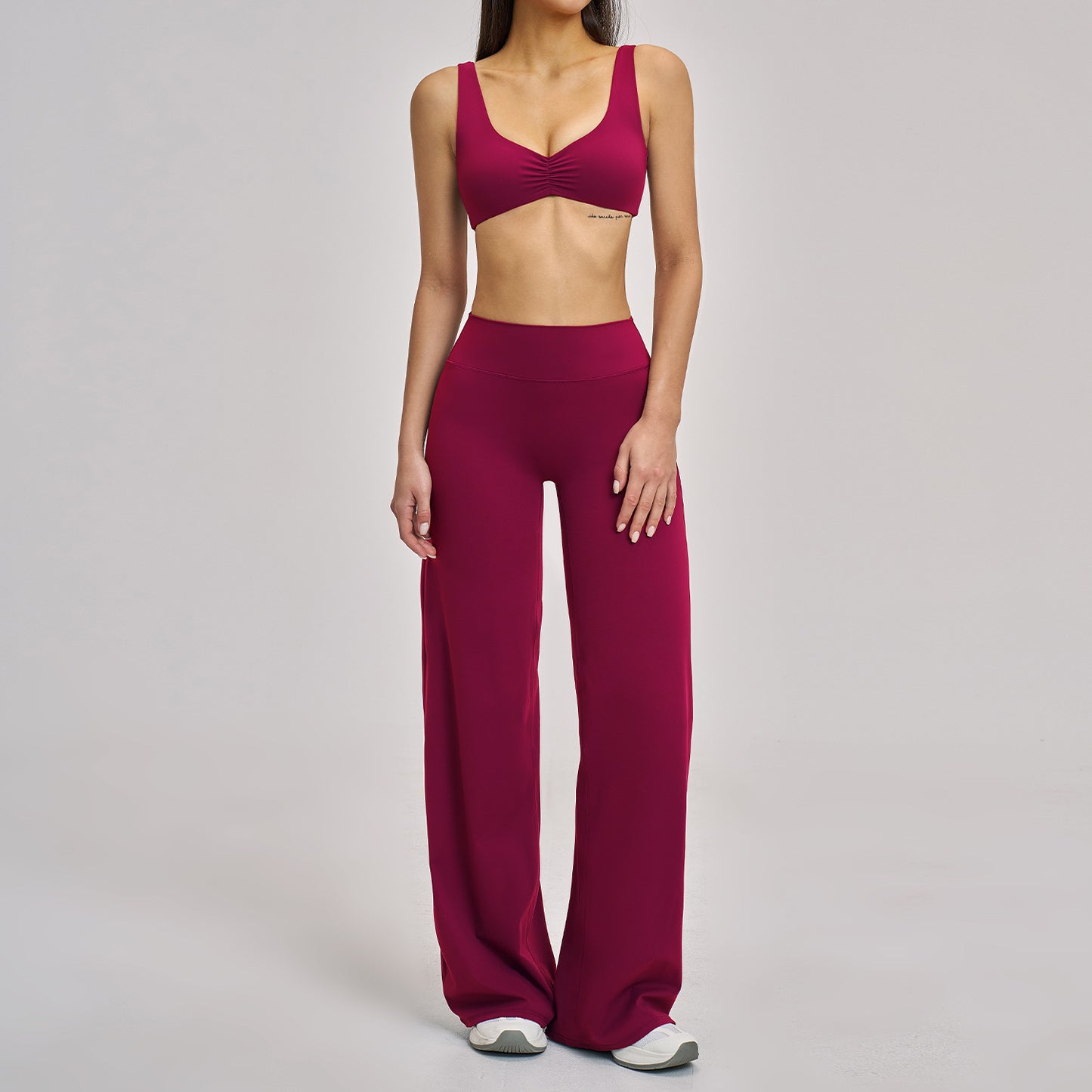 Fleece-lined yoga casual activewear set by M Chic Boutique featuring a comfortable sweatshirt and matching leggings.