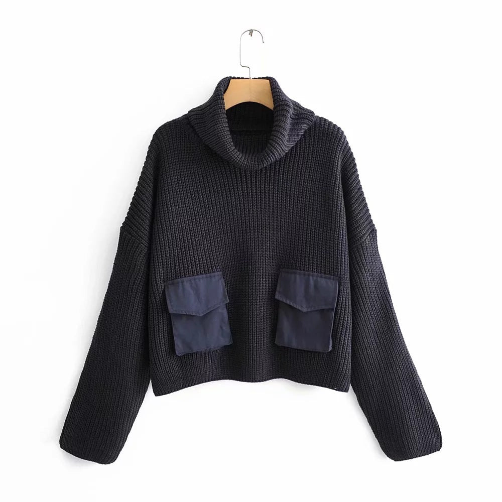 Sweater bat sleeve sweater