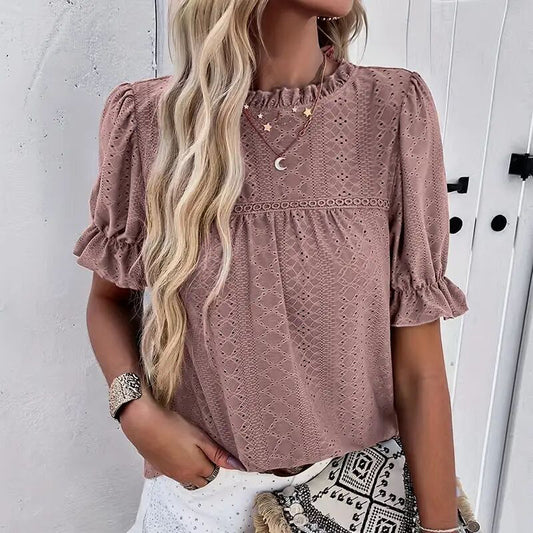 Women's Elegant Ruffle Detail Blouse