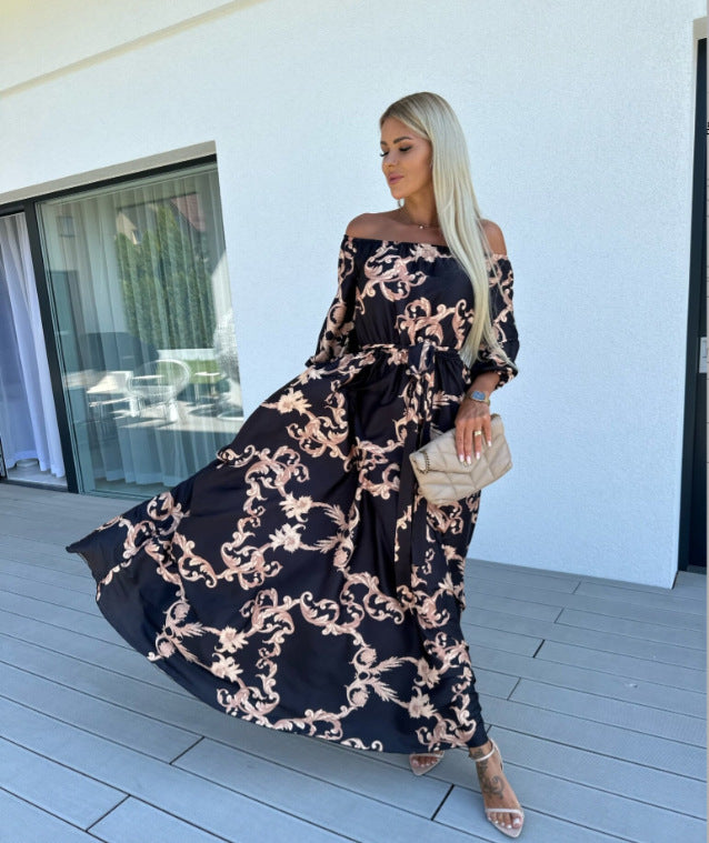Seaside Elegant Printed Dress