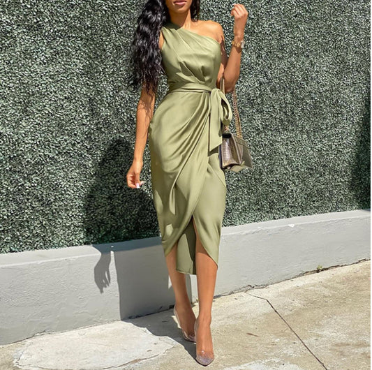 Irregular strap Dress