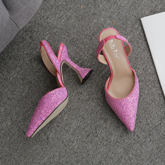 Low cut high heels