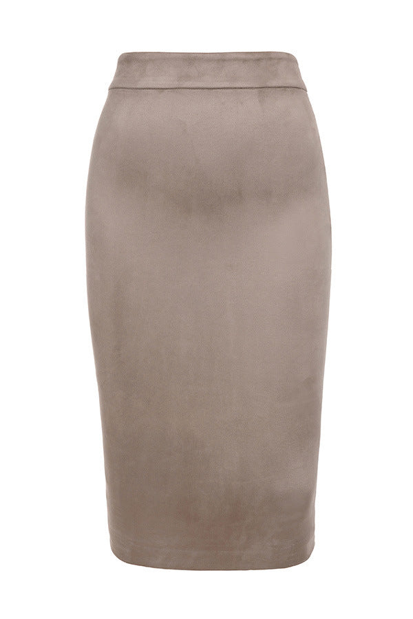 Velvet Leather Skirt