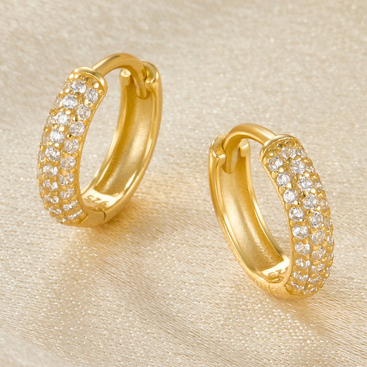 Paved Hoops Earrings