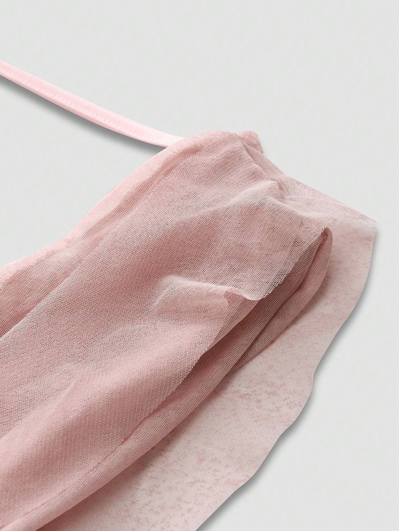 Solid-Colored Ribbon Dress