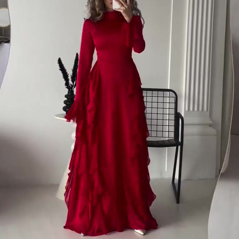 Round-neck flared sleeves dress from M Chic Boutique, featuring a stylish silhouette and fashionable design.