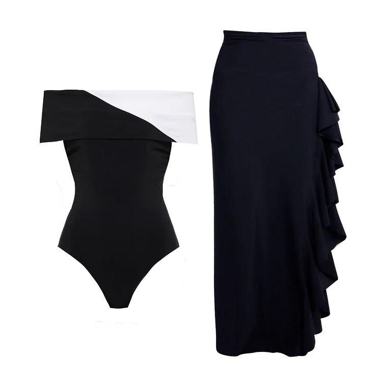 V-neckOne-piece Swimsuit