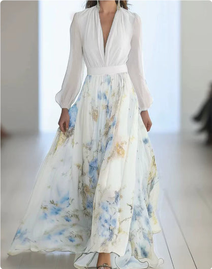 European holiday dress by M Chic Boutique, stylish dress with intricate patterns and elegant design for festive occasions