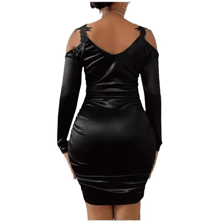 Lace Tight Draped Dress - M Chic Boutique