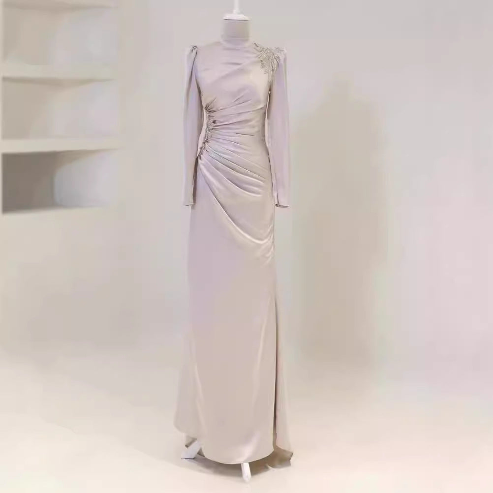 High-grade Pleated Formal Dress