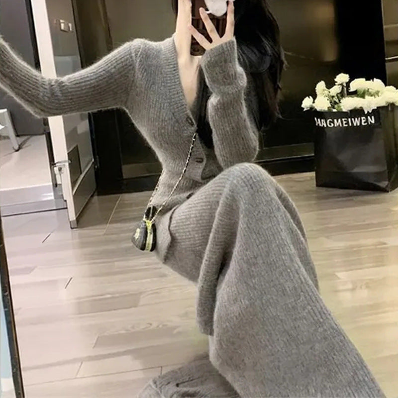 Slim Fit Knitted Sweater Suit