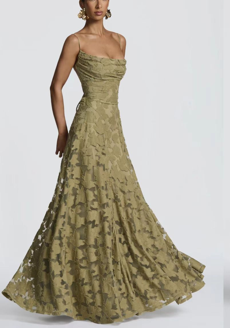 Backless lace-up design dress from M Chic Boutique, featuring a stylish silhouette and intricate lace details.
