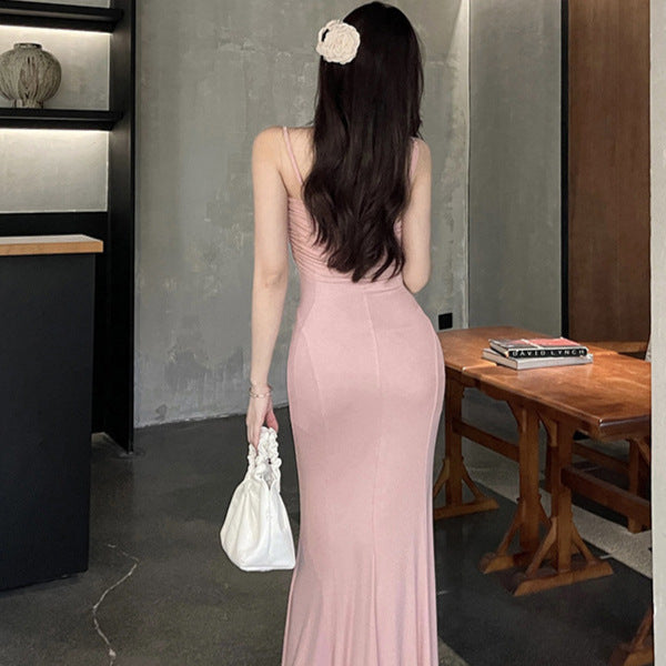 Rose Three-dimensional Flower Sling Dress