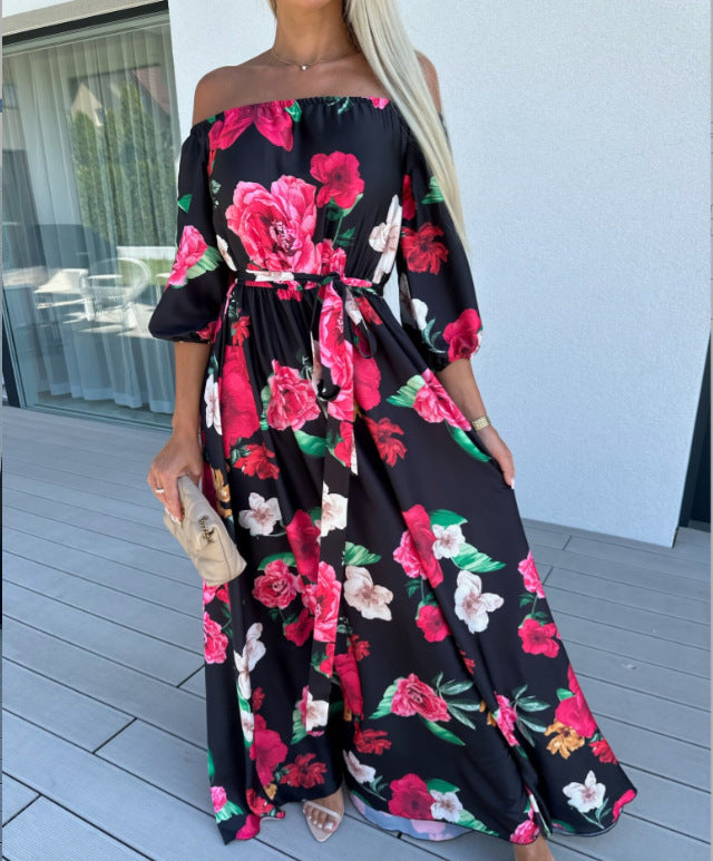 Seaside Elegant Printed Dress