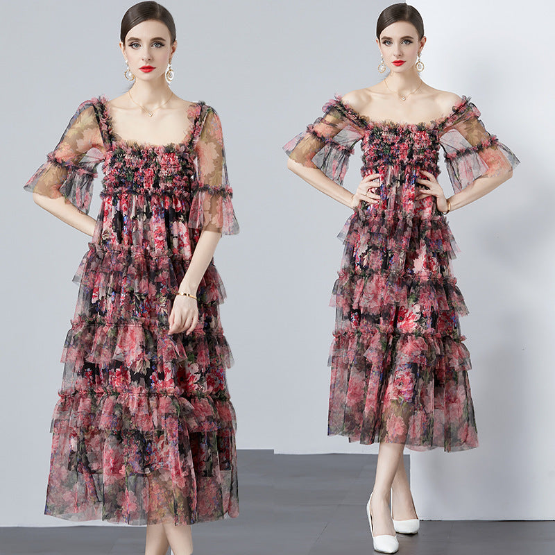 Mesh Stitching Style Dress