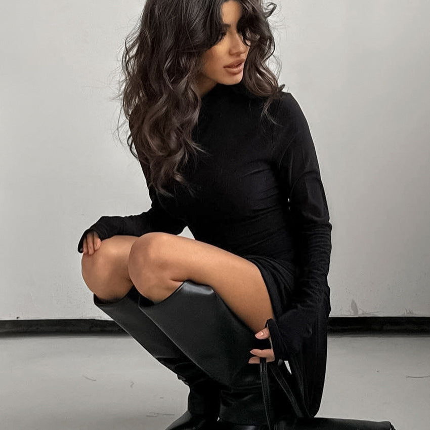 Lace-up Asymmetrical Bodycon Dress - M Chic Boutique