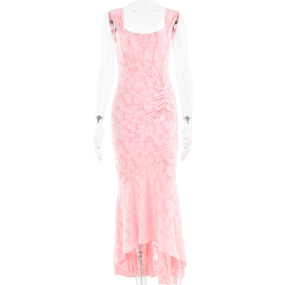 Off-shoulder Backless Evening Dress
