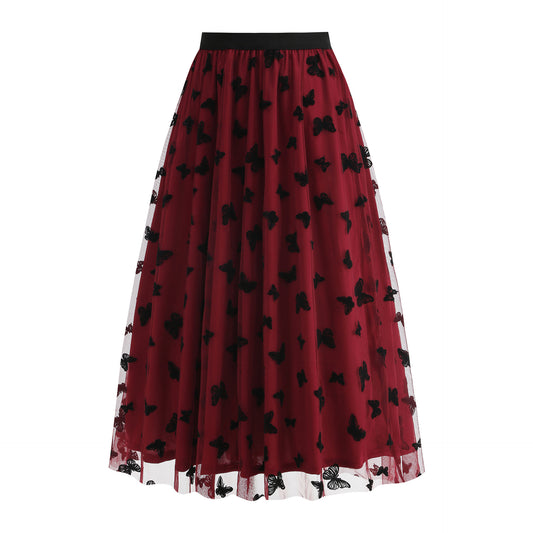 High Waist Mesh Skirt