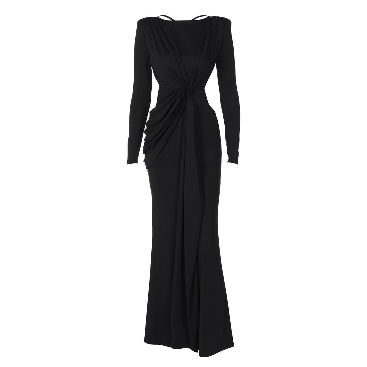 Hollow-out slim-fit long sleeve dress from M Chic Boutique, showcasing a stylish cut-out design and fitted silhouette.