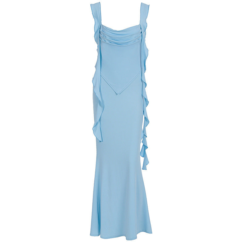 Tube Top Ruffled Ribbon Dress