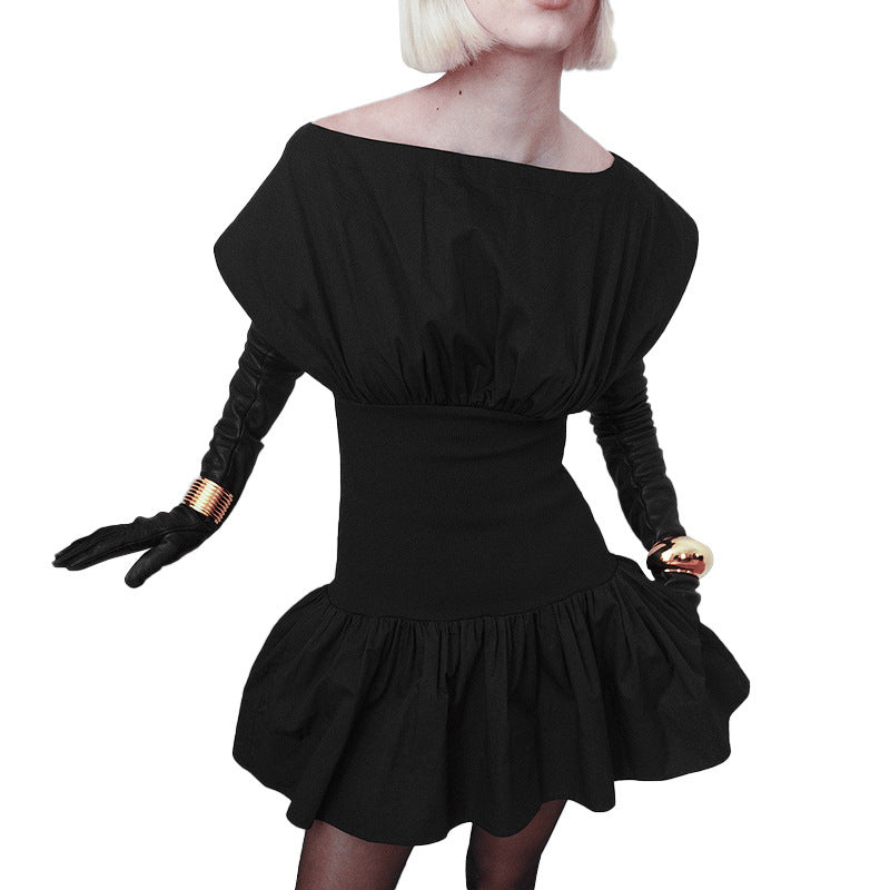 Solid Elegant Waist Slim Fit Dress