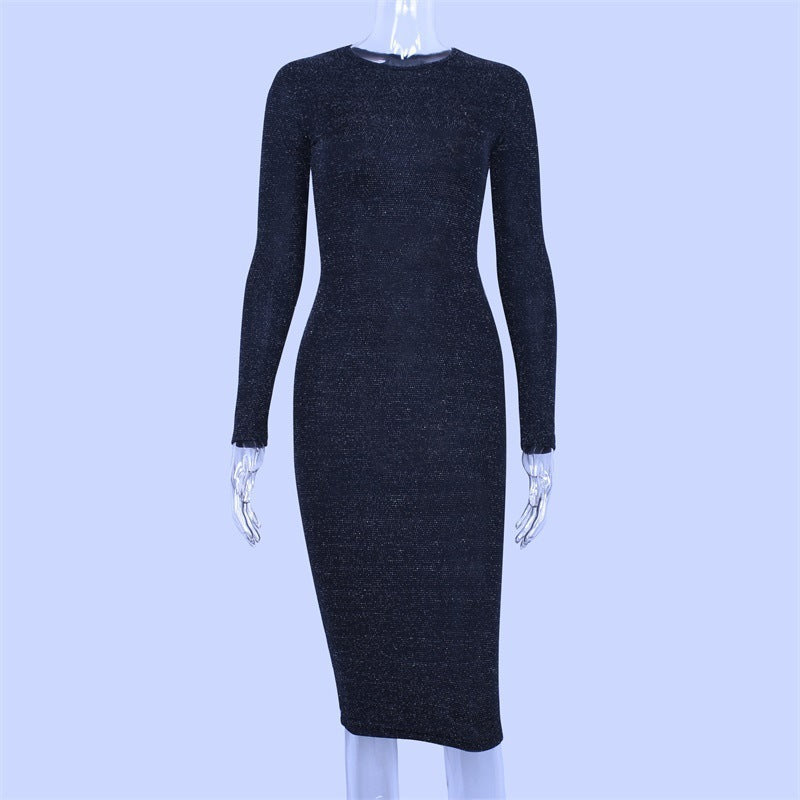 Sleeve Elegant Black Dress