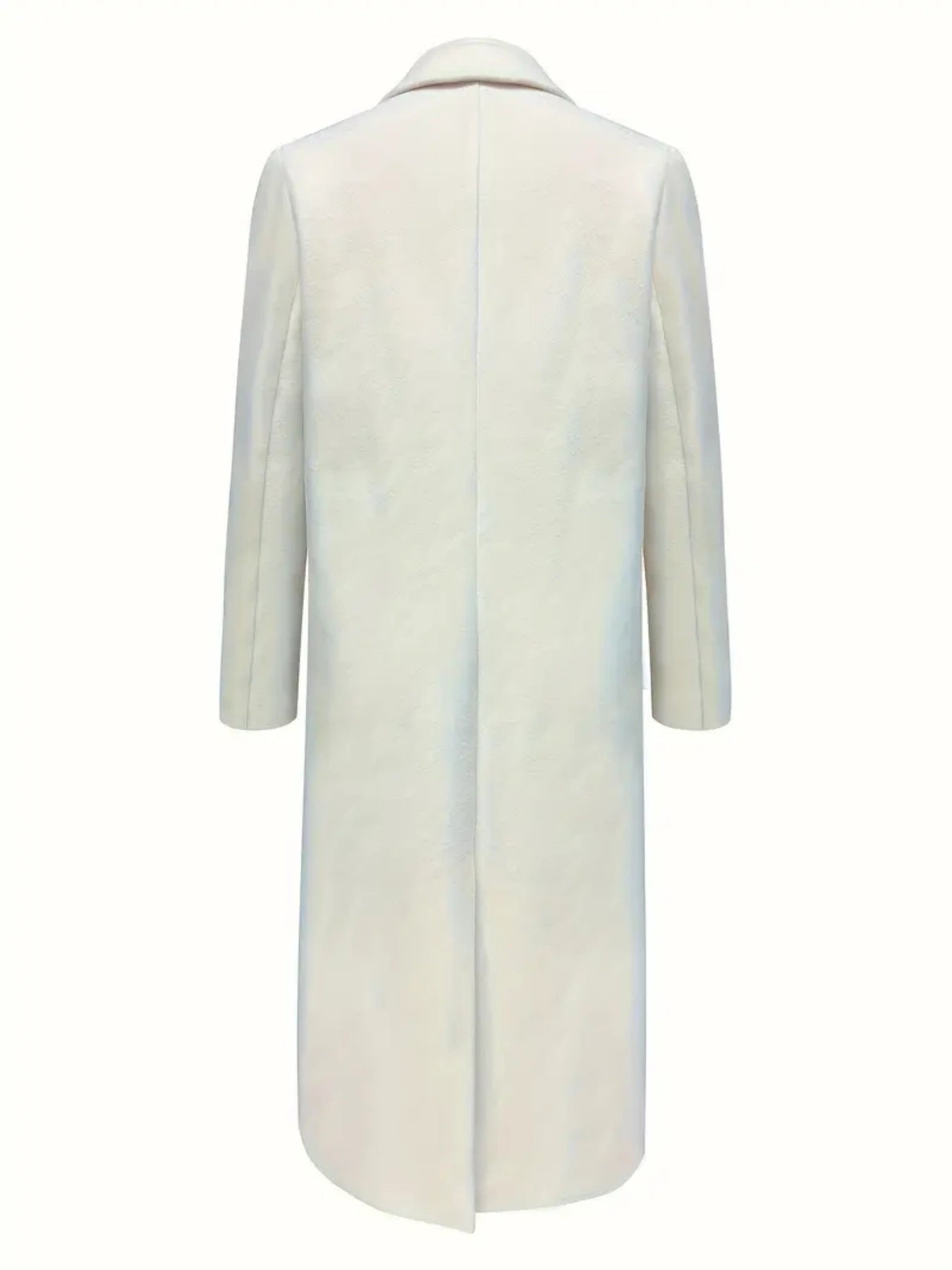 Solid color warm coat from M Chic Boutique displayed on a mannequin against a neutral background.