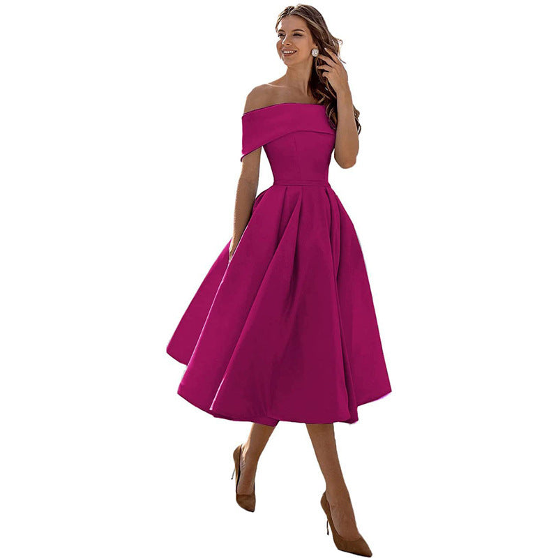 Strapless Satin Dress
