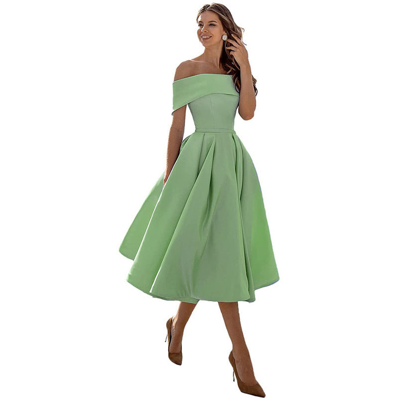 Strapless Satin Dress