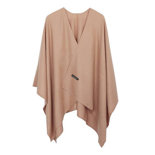 Solid Cashmere cloak shawl